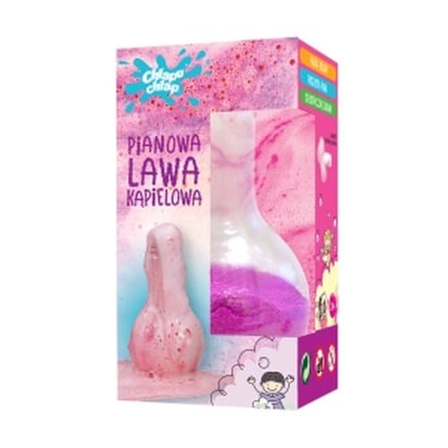 Piankowa lawa do kąpieli Chlapu Chlap - Różowa, Słodka Pianka 50g