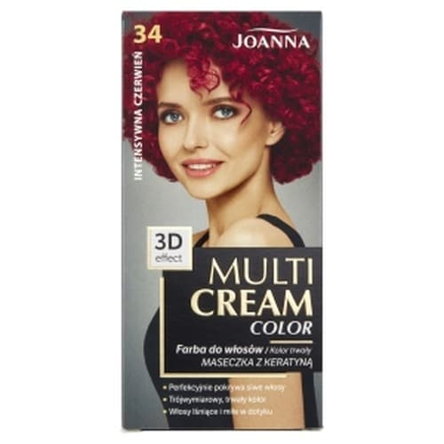 Joanna Multi Farba 3D Intensywna Czerwień 34