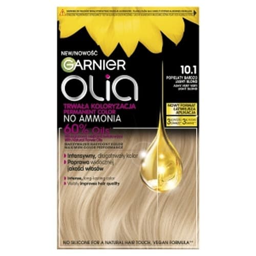 Farba do włosów Garnier Olia 10.1 Popielaty Bardzo Jasny Blond