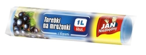 Jan Tor/Mroz Woreczki do mrożenia 1 litr 60 sztuk z klipsami
