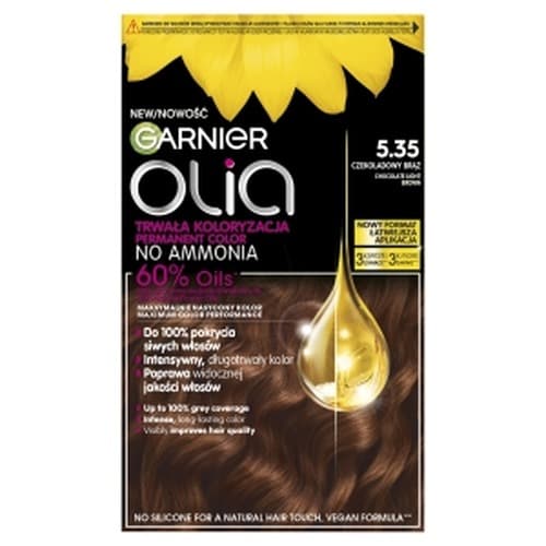 Farba do włosów Garnier Olia 5.35 Czekoladowy Brąz