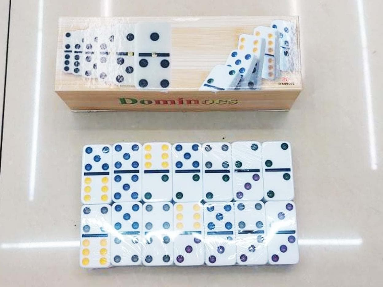 Gra Domino drewniana 28 kostek Madej