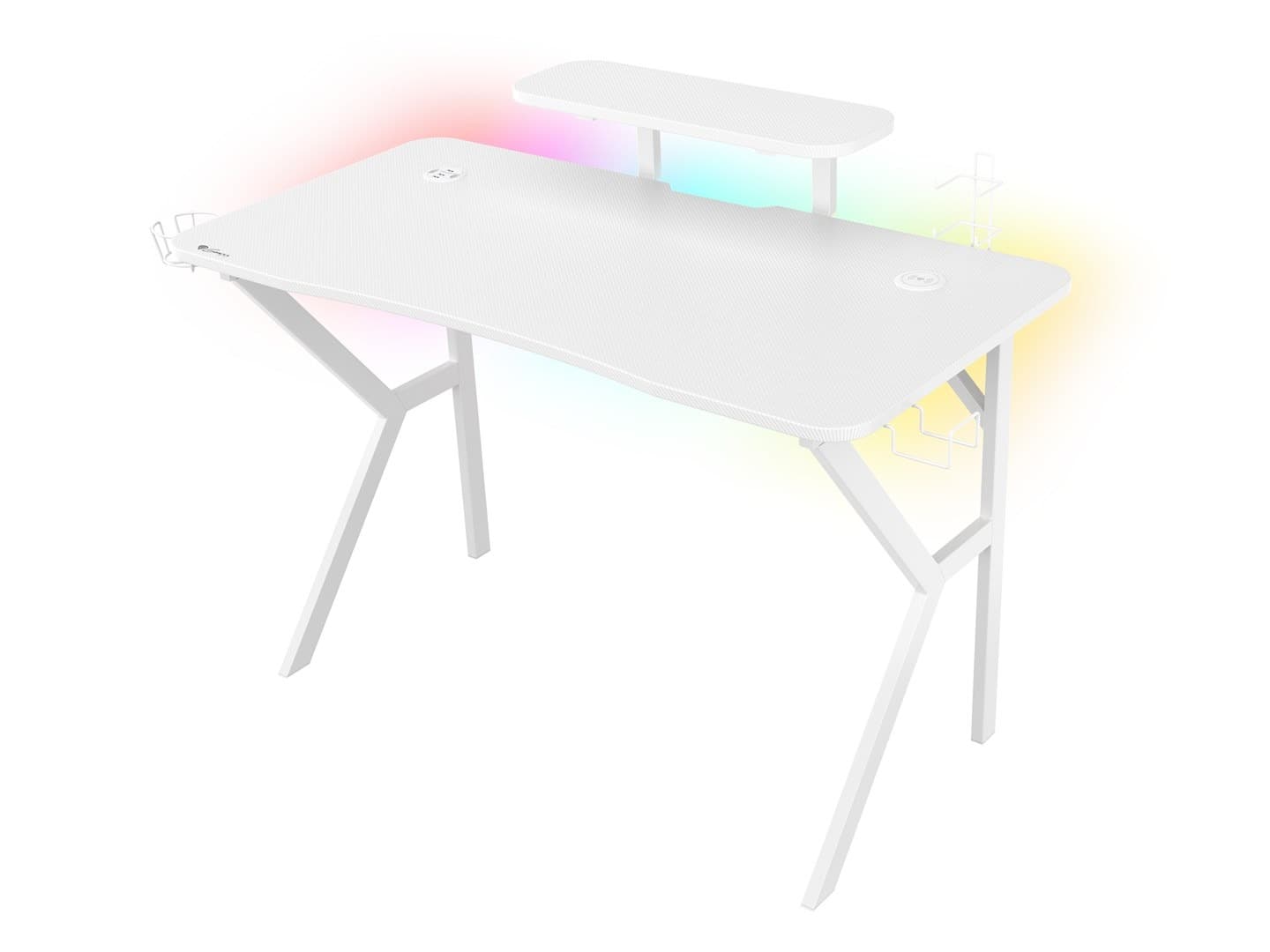 Biurko gamingowe z podświetleniem RGB czarne