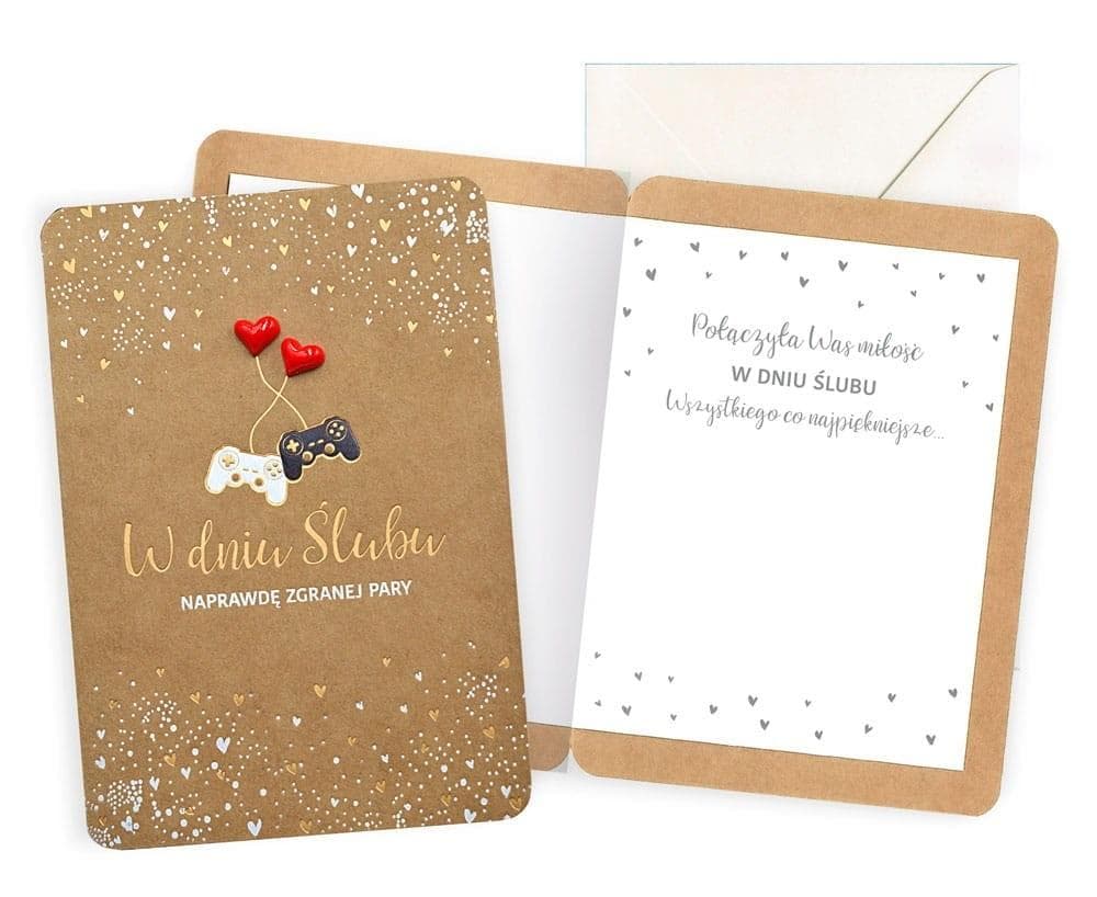 Kartka okolicznościowa B6 na ślub Dream Cards z kopertą