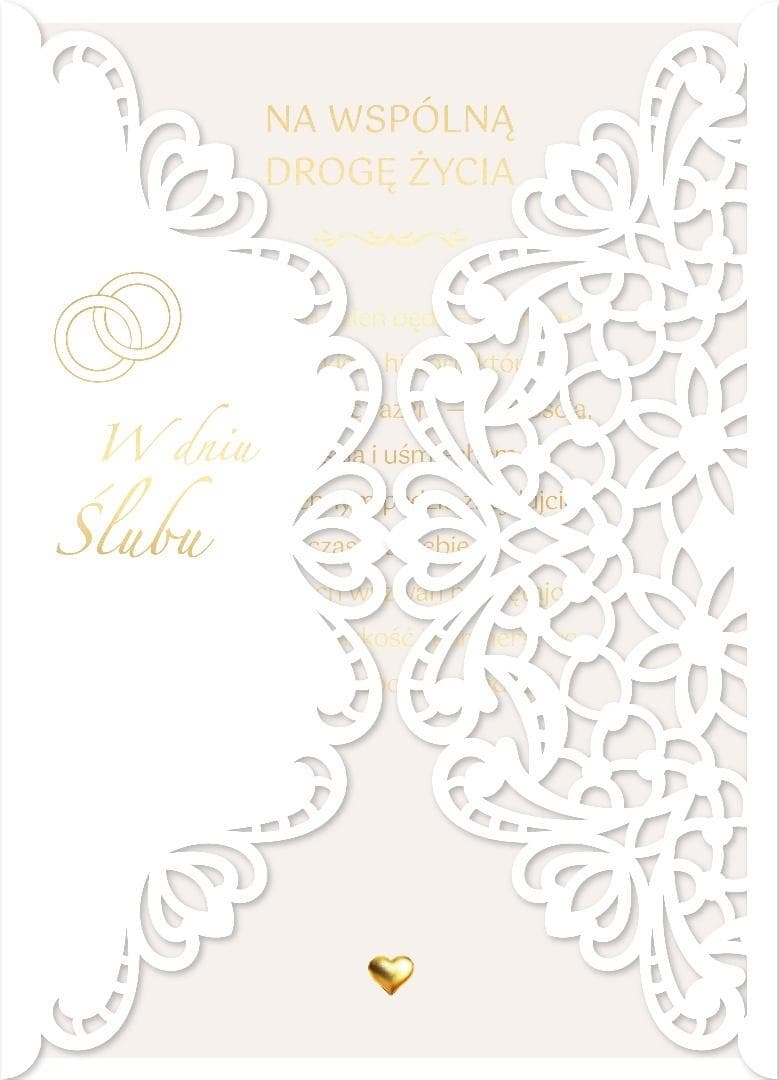 Karnet Ślub Dream Cards DK-1458 B6 125x177 mm z kopertą