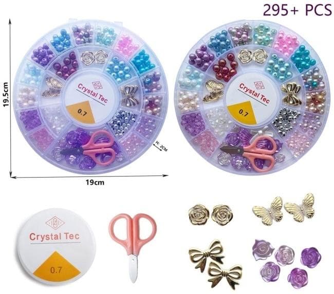 Zestaw koralików do tworzenia biżuterii Crystal Tec 295 elementów
