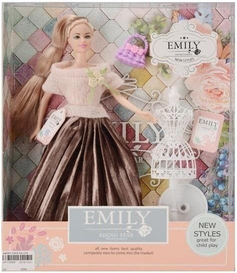 Lalka Emily Rising Star z manekinem i torebką