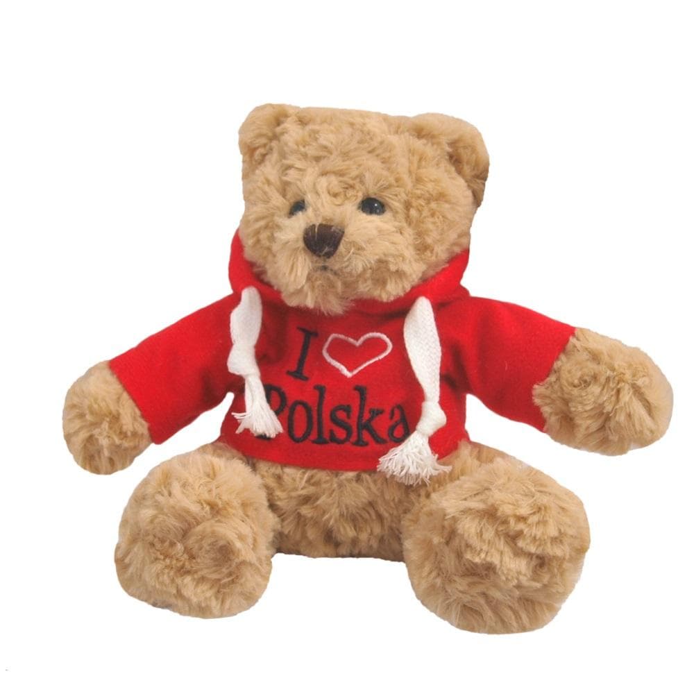 Pluszowa maskotka Miś w bluzie z kapturem 16 cm