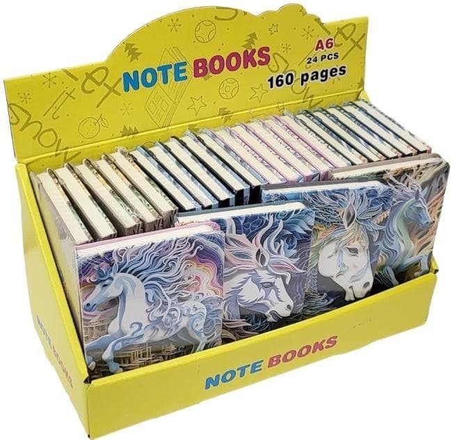 Notes A6 jednorożec MIX wzorów 24 sztuki