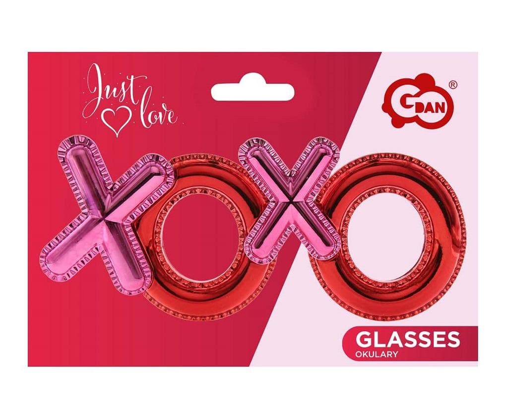 Okulary XoXo różowo-czerwone plastikowe Godan