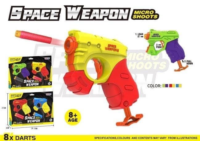 Zabawka wyrzutnia strzałek Space Weapon Micro Shoots