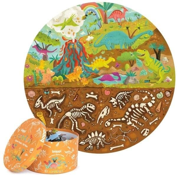 Boppi Puzzle okrągłe Dinozaury Laura Watson 150 elementów