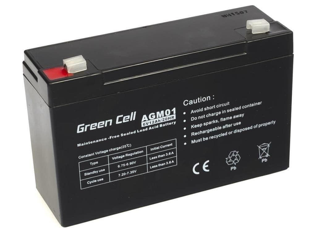 Akumulator żelowy Green Cell 6 V 12 Ah
