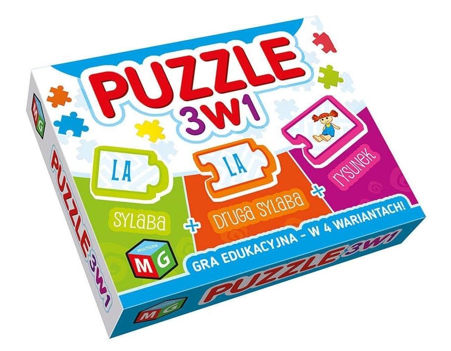 Gra edukacyjna Puzzle 3w1 dla dzieci od 5 lat