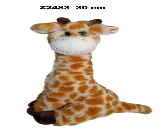 Pluszowa maskotka żyrafa 30 cm biało-brązowa
