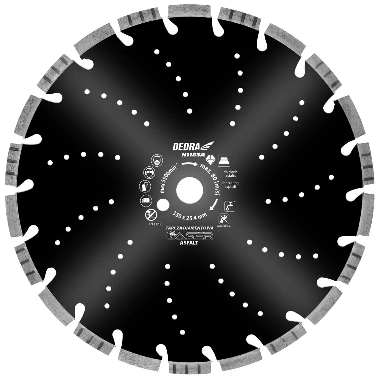 Tarcza diamentowa do asfaltu 350 x 25,4 mm Dedra