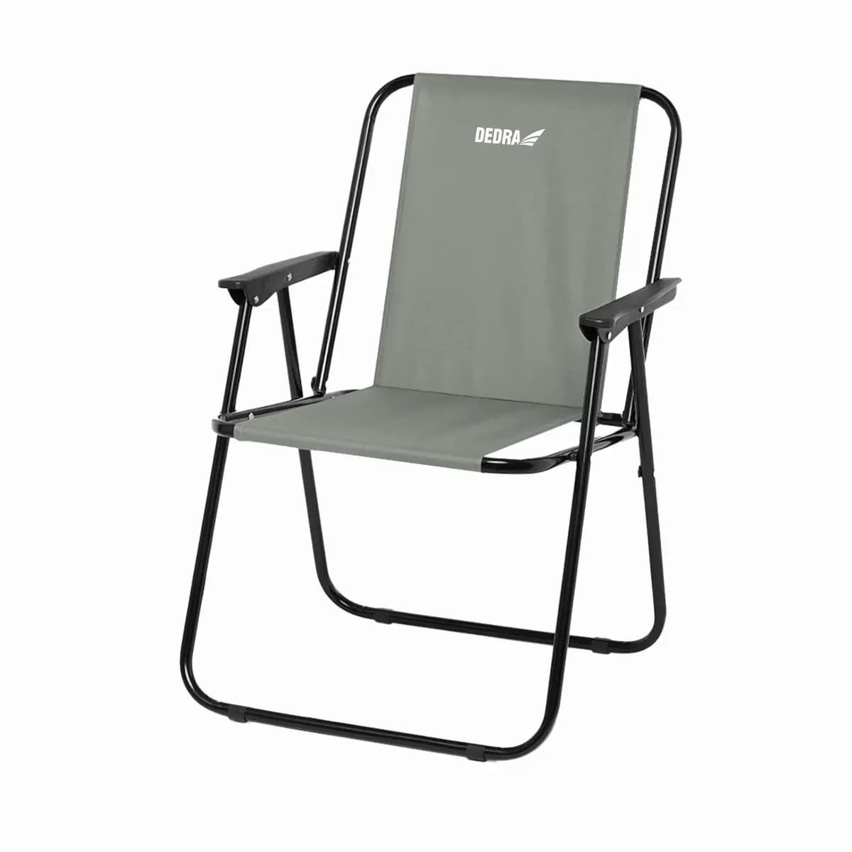 Krzesło campingowe plażowe składane 52x58x72 cm szare