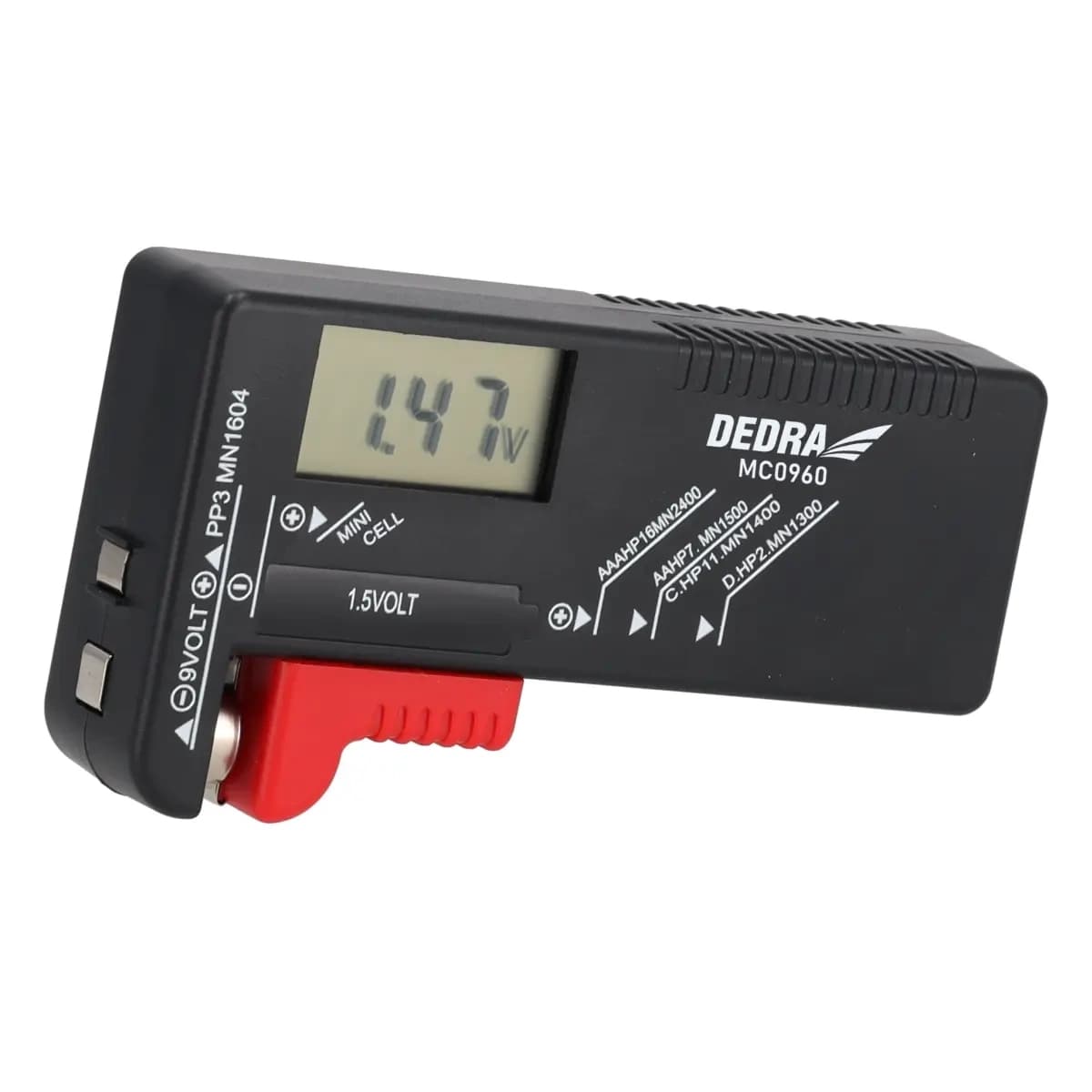Tester baterii 1,5 V i 9 V