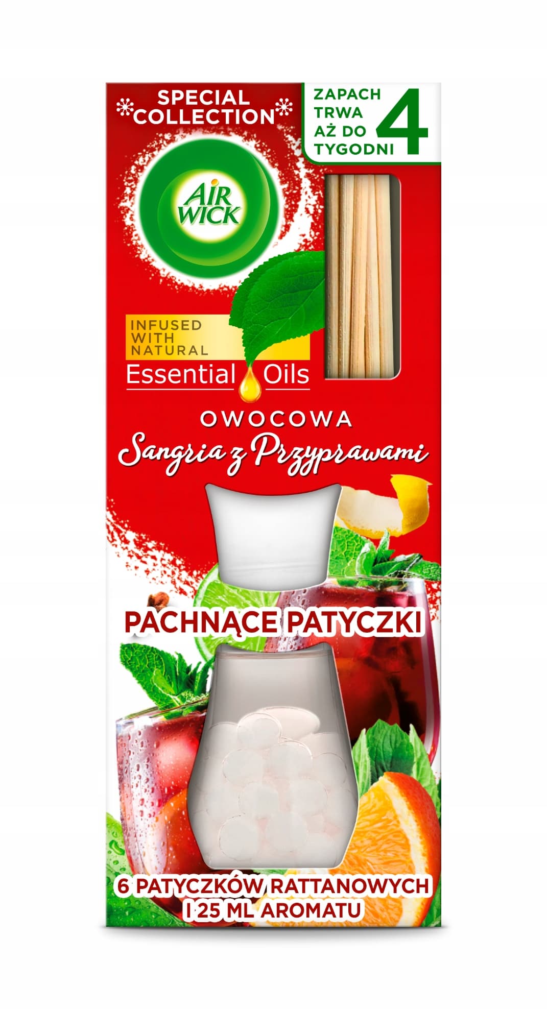 Air Wick Patyczki Zapachowe Odświeżacz Powietrza Sangria 25ml
