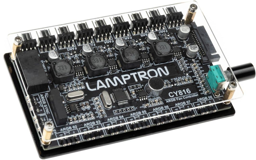 Lamptron CY816 kontroler wentylatorów i ARGB czarny