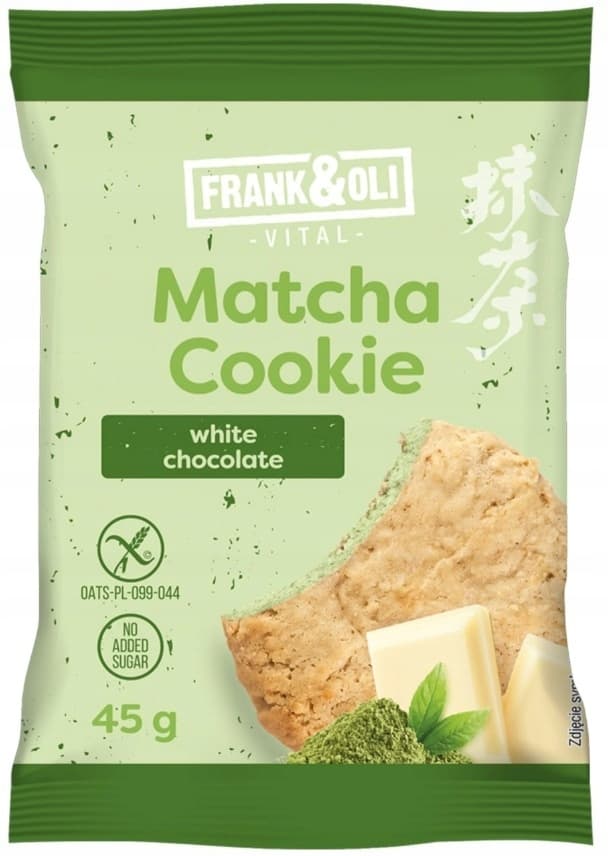 Ciastka maślane F&O Matcha/Biała czekolada 45g