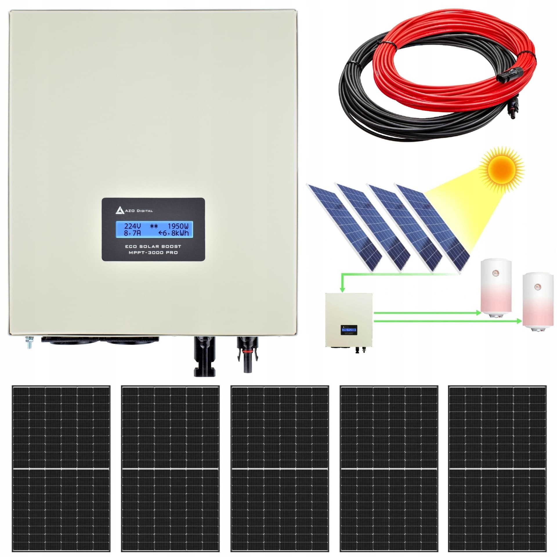 Zestaw do grzania wody w bojlerach ECO Solar Boost EVO 5xPV