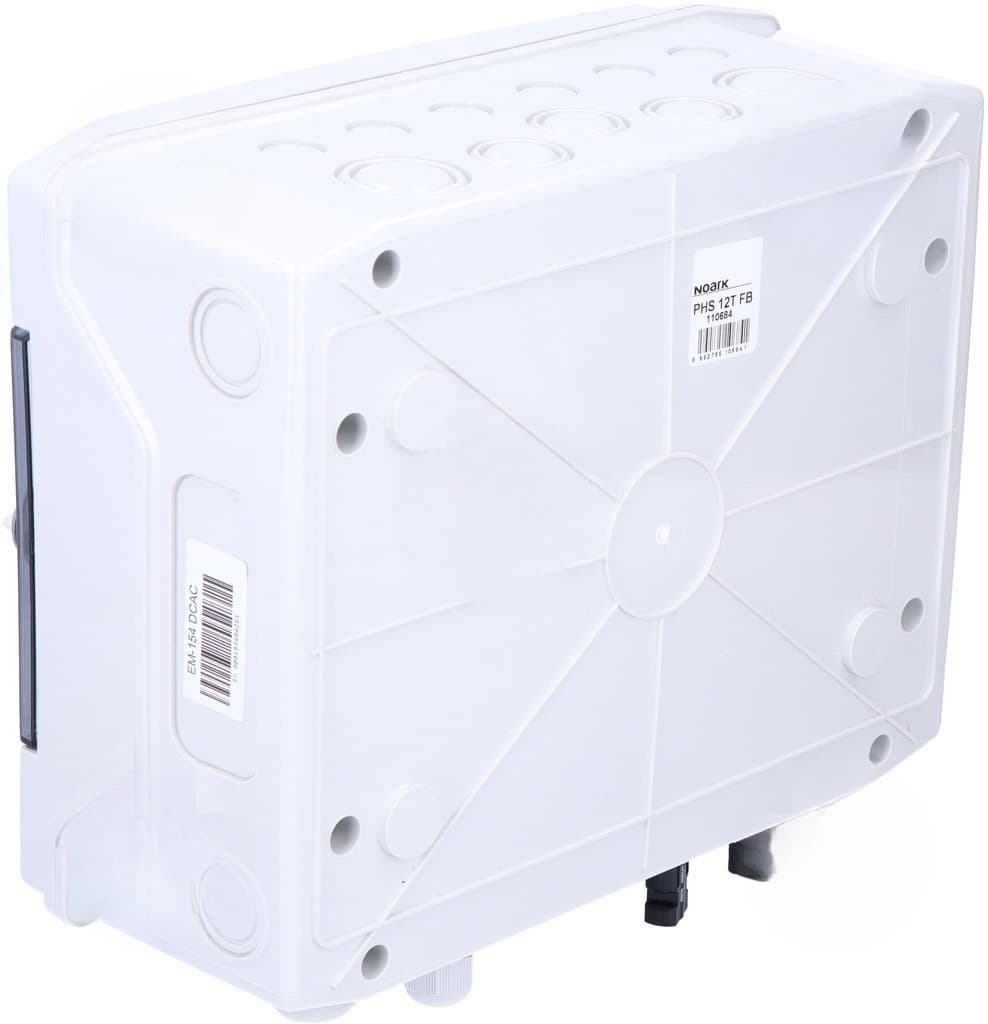 Rozdzielnica hermetyczna IP65 EMITER z ogranicznikami przepięć DC Noark 1000V typ 2 i AC Noark typ 2, 20A, RCD 40A/300mA, 2x łańcuch PV, 2x MPPT