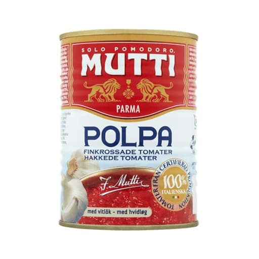 Mutti Pomidory Krojone z Czosnkiem 400g