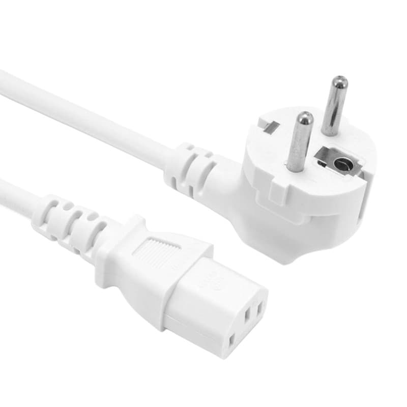 Kabel zasilający Schutzkontakt C13 biały 15m