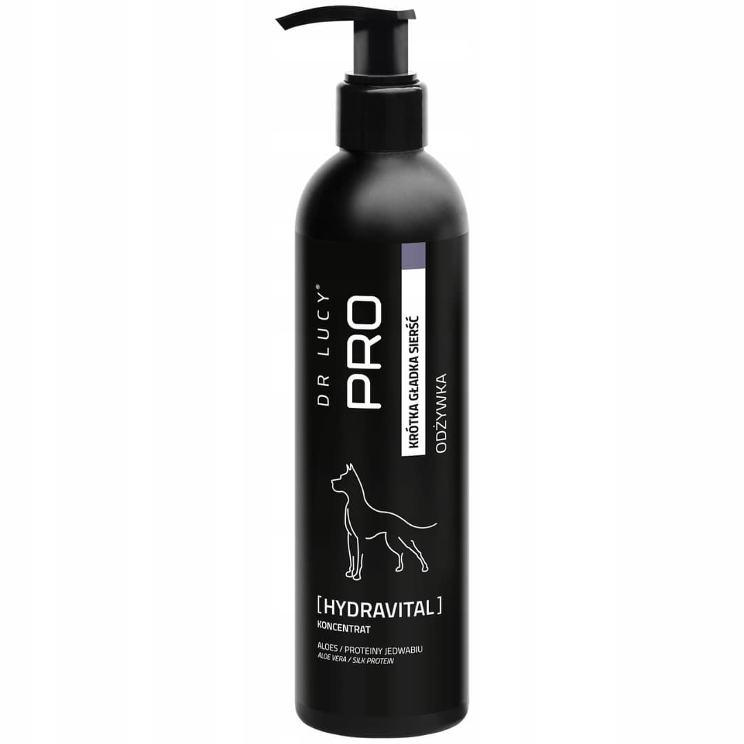 DR LUCY PRO HYDRAVITAL 250 ML - Odżywka nawilżająca dla psów z aloesem, jedwabiem i kiełkami pszenicy