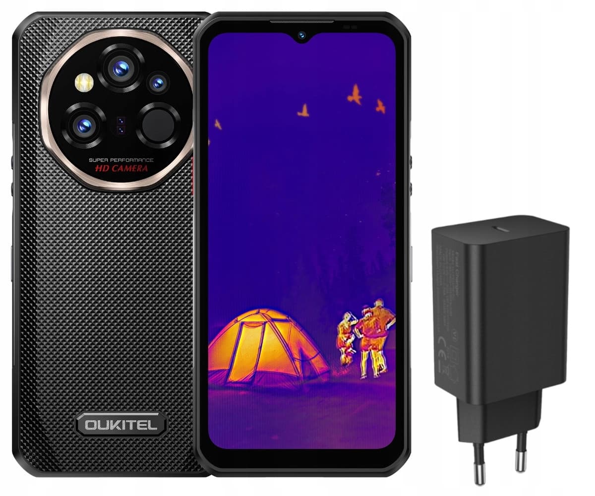Smartfon Oukitel WP55 Ultra Thermal z kamerą termowizyjną, 12/512GB, 11000mAh, Czarny