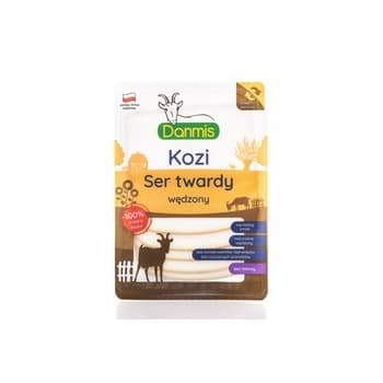 Kozi ser twardy wędzony dojrzewający plastry 100g Danmis