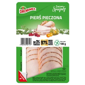 Pierś pieczona plastry 100 g Drobimex