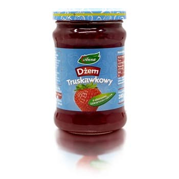 Dżem truskawkowy o obniżonej zawartości cukrów 280g, ANNA