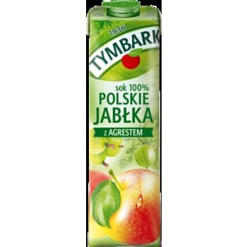 Tymbark Sok 100% Polskie Jabłka z Agrestem 1l