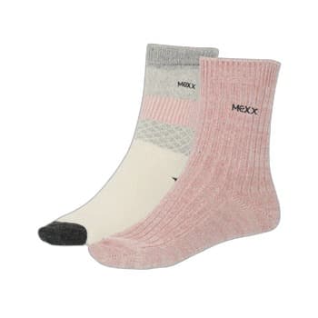 Mexx Skarpetki damskie szare i różowe 39/42 (2-pak)
