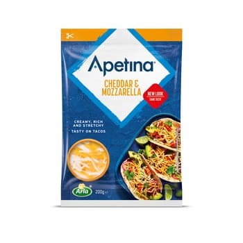Apetina Cheddar i Mozzarella 200g / wiórki