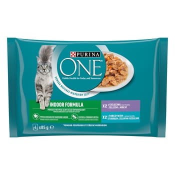 PURINA ONE INDOOR Cat Tuńczyk (4x85g)