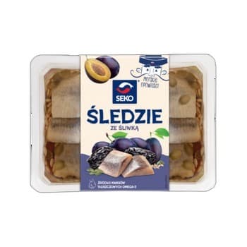 Morskie opowieści - śledzie ze śliwką Seko 500g
