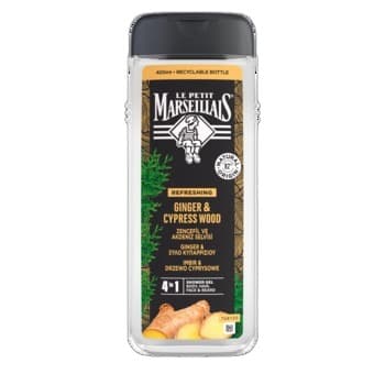 Le Petit Marseillas, Żel pod prysznic 3w1 dla mężczyzn - Imbir i Cyprys 400 ml