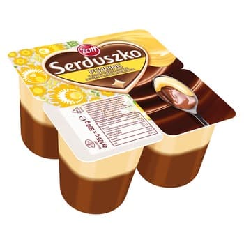 Zott Serduszko Pudding Waniliowo-Czekoladowy 4 x 125 g