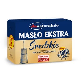 Jana masło ekstra Średzkie prosto z masielnicy 250g