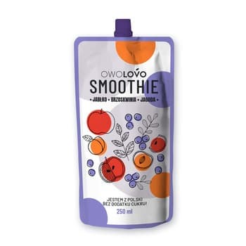 OWOLOVO Smoothie jabłko wiśnia gruszka 250 ml