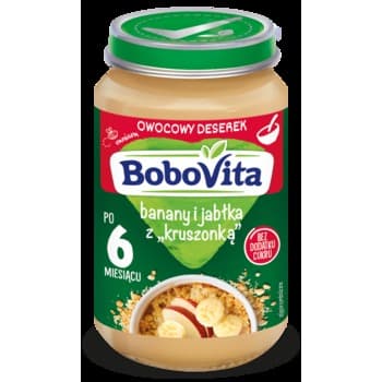 BoboVita Banany i jabłka z kruszonką po 6 miesiącu 190 g