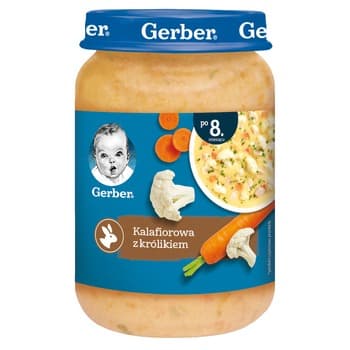 Gerber Zupka kalafiorowa z królikiem po 8 miesiącu 190 g