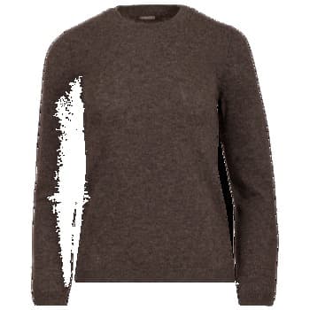 Sweter damski kaszmir przez głowę L brązowy
