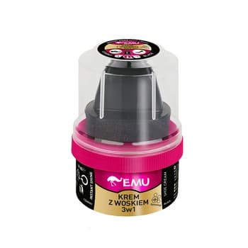 EMU Krem z woskiem do butów 3w1 (instant shine shoe wax cream) - czarny 50ml