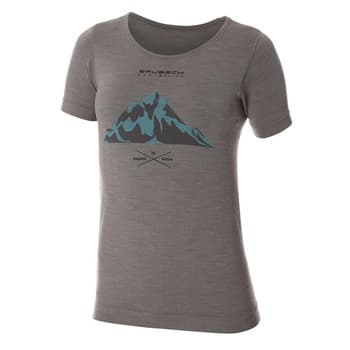 Koszulka damska z krótkim rękawem OUTDOOR WOOL PRO szary L - GÓRY 2