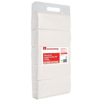Ręcznik papierowy biały dwuwarstwowy 5 x 155 listków