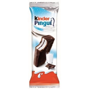 Biszkopt z mlecznym nadzieniem Kinder Pingui Choco 30g